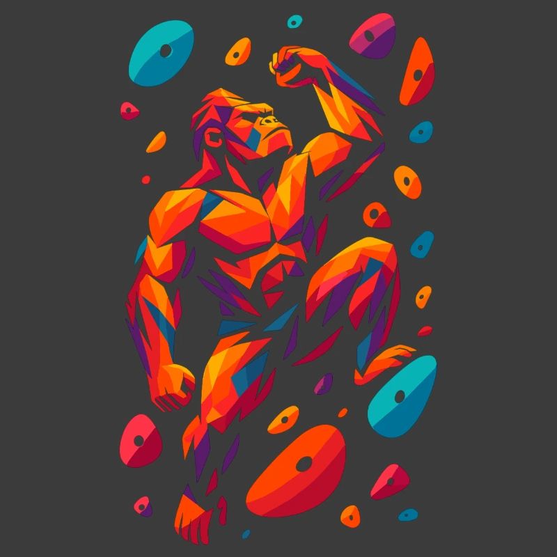 Bouldering Climbing Force Gorilla Strong Gift