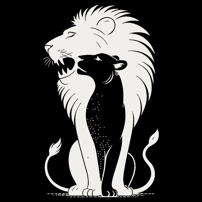 Regal Lion Silhouette