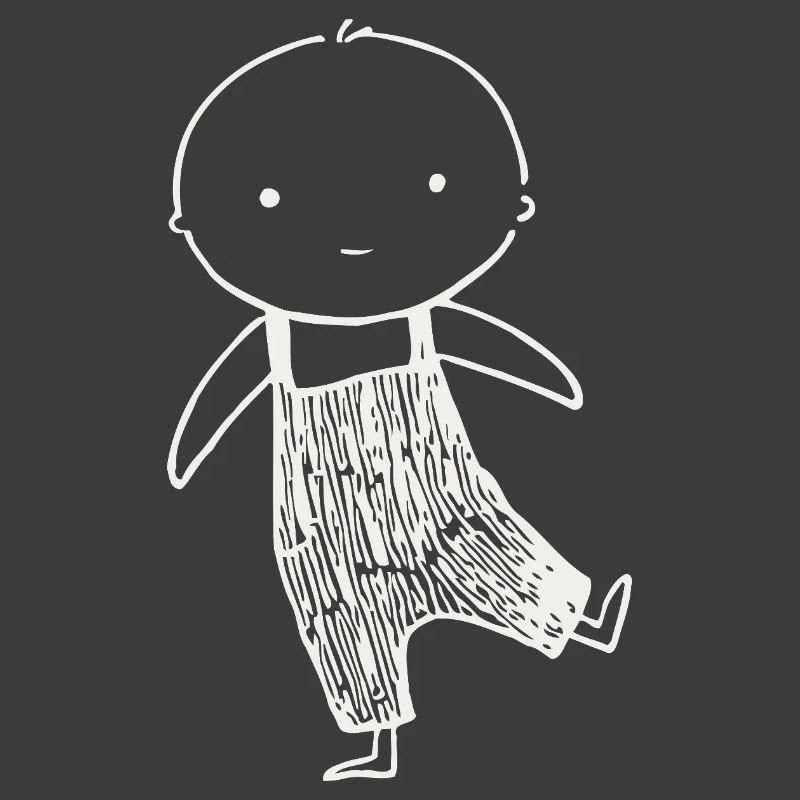 Tiny Doodle in Overalls