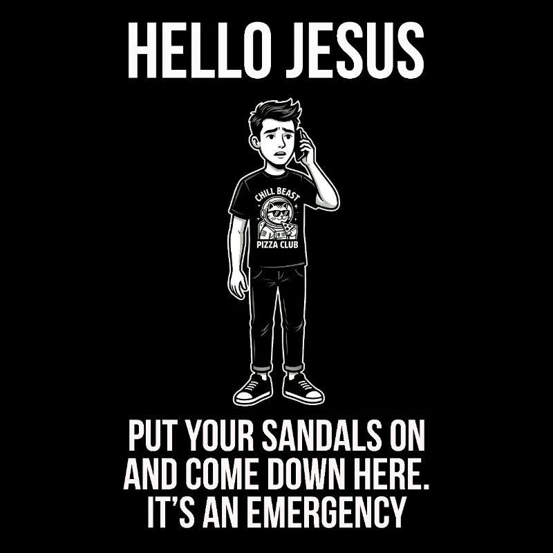 Hallo Jesus – Lustiges Internet-Meme – Düster