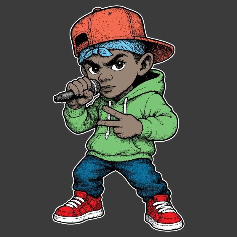 Junger Rapper-Junge mit Mikrofon