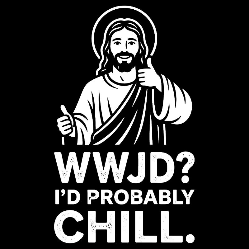 WWJD ? Chill Jesus Illustration