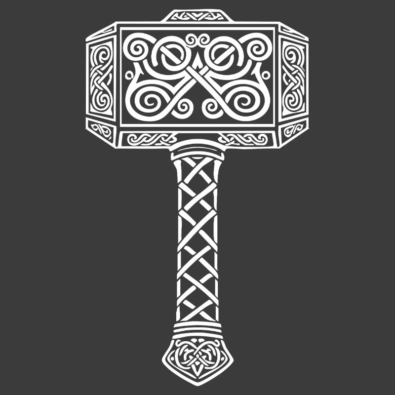 Mjölnir Thors Hammer Wikinger-Maskottchen
