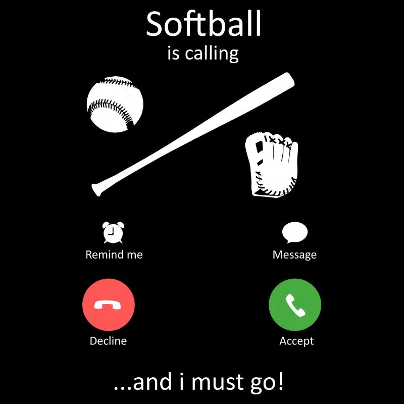 Softball appelle un design d’écran de téléphone drôle