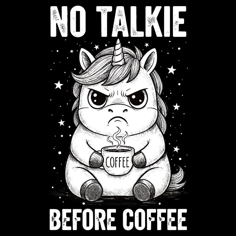 Kein Gespräch Vor Kaffee Liebhaber Einhorn
