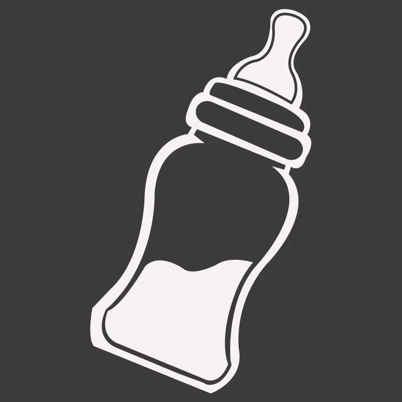 Minimalist Baby Bottle Line Art