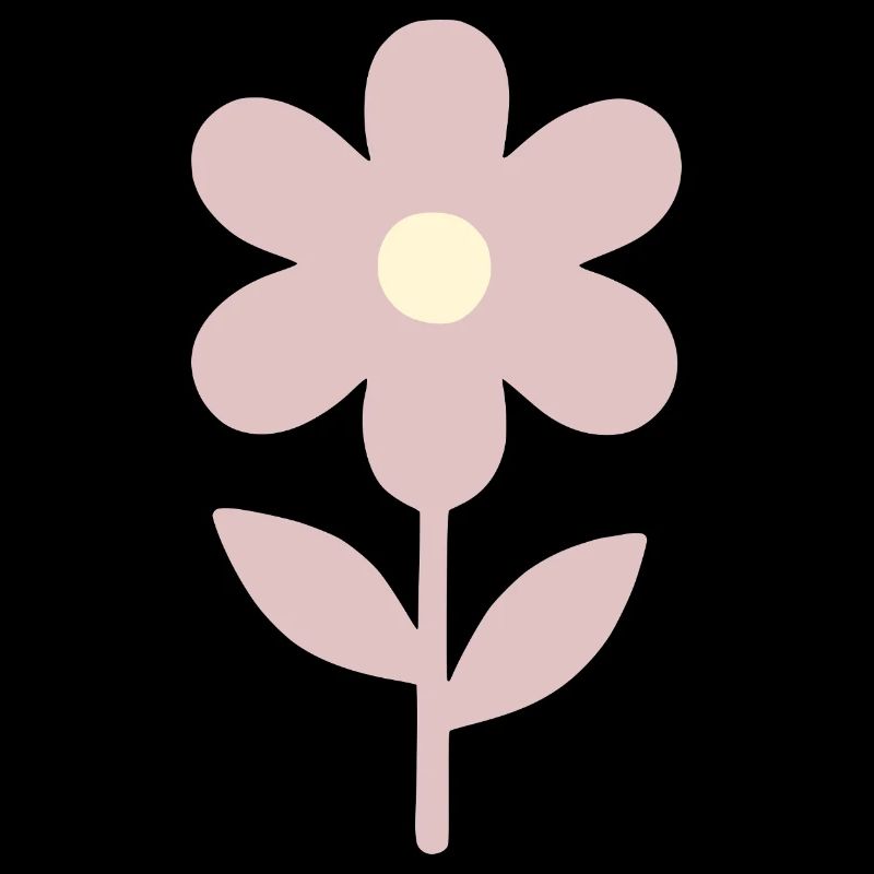 Minimale Blume in blassem Pink