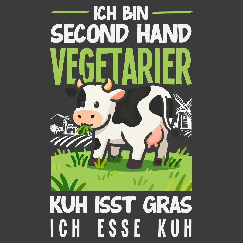 Second Hand Vegetarier Kuh Isst Gras Fleisch