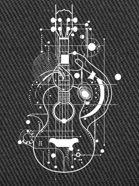 Ukulele Line Art