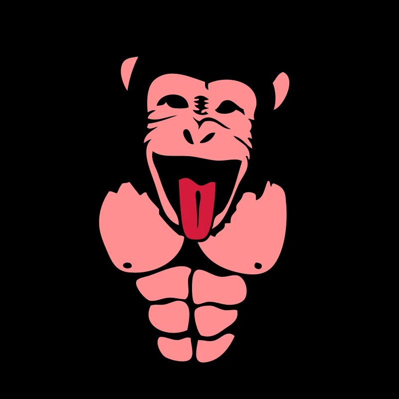 Affe Gorilla Affe tete4 Körper muscle1