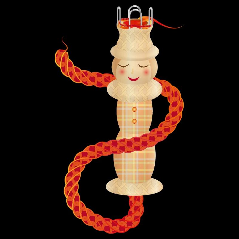 bezaubernde Strickliesel mit Strickschnur