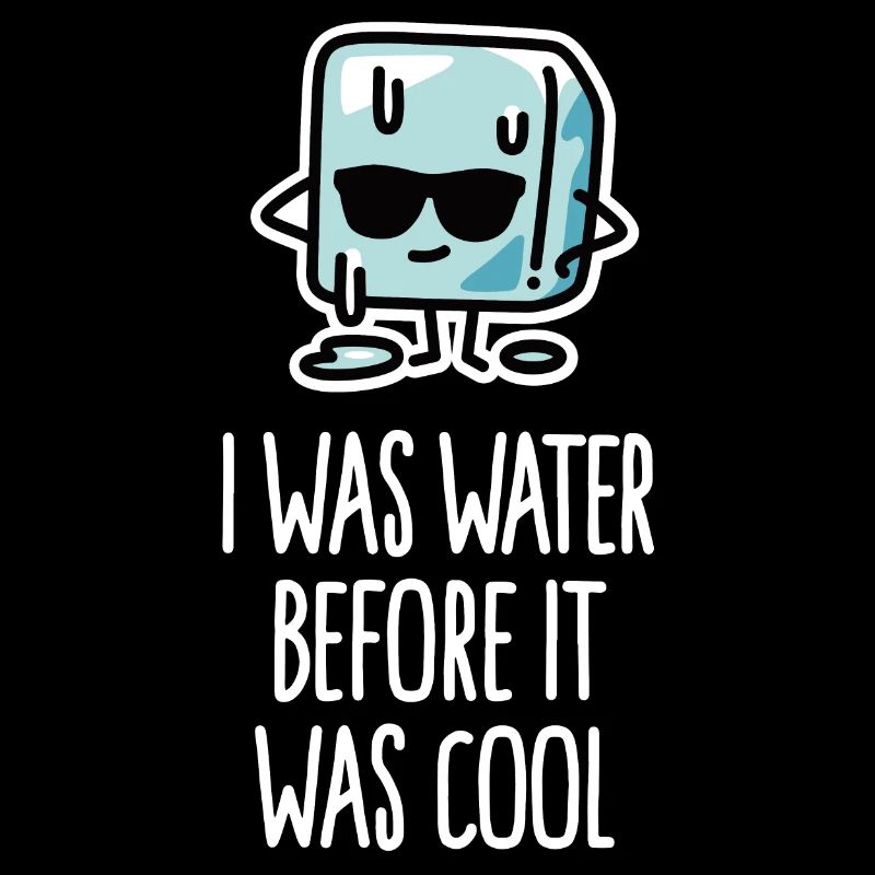 Cool Eiswürfel Cartoon mit Sonnenbrille Hitzewelle