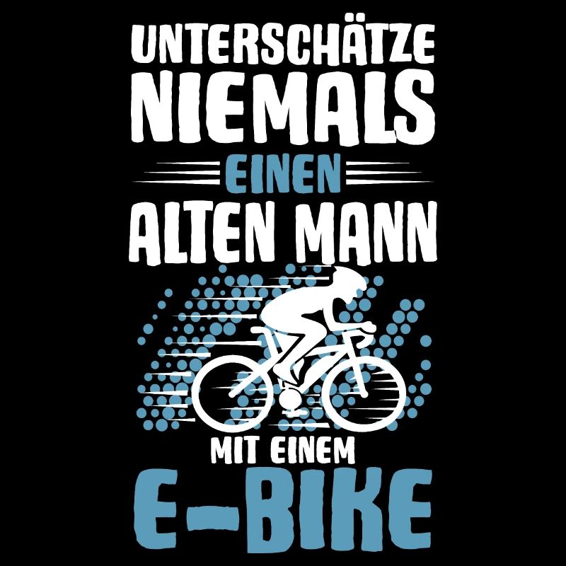 Alter Mann mit E-Bike