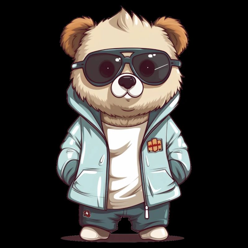 Sunglass Panda in Cool Jacket