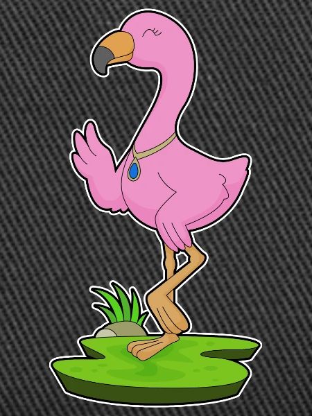Collier Flamant rose