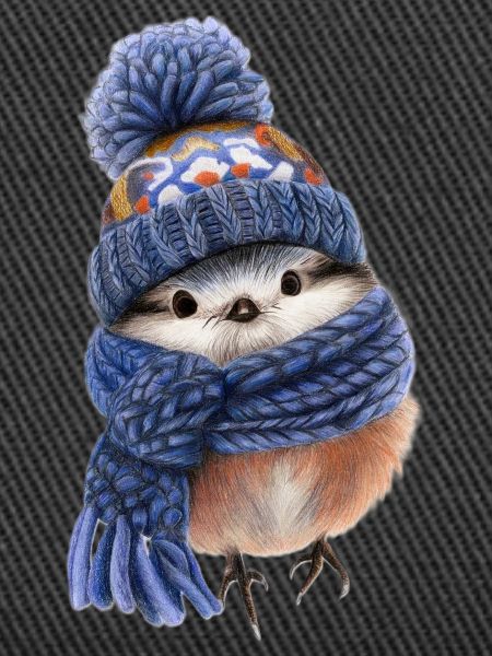 Winter Bird with Scarf