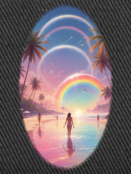 Pastel Beach Rainbow Dream