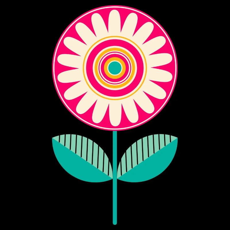 Fleur colorée mignonne
