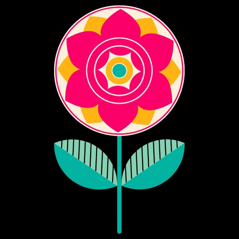Fleur colorée mignonne