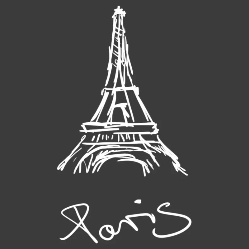 Minimalist Paris Eiffel Tower Illustration
