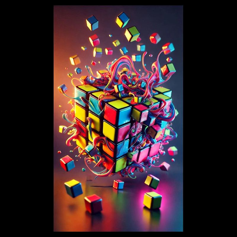 Cube d’explosion de couleur