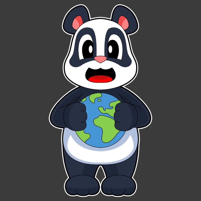 Globe terrestre panda