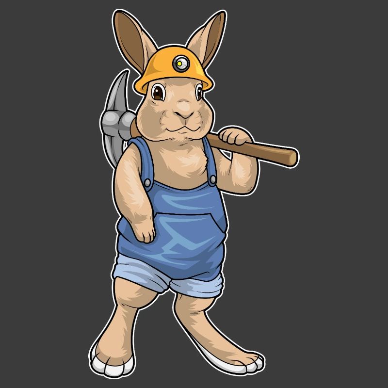 Rabbit Miner Pickaxe Mining