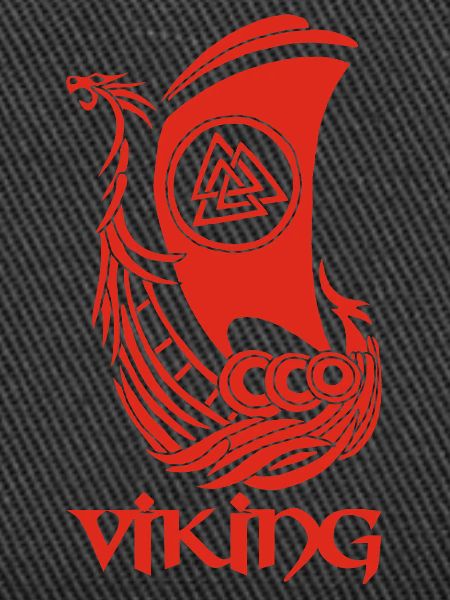 Red Viking Ship