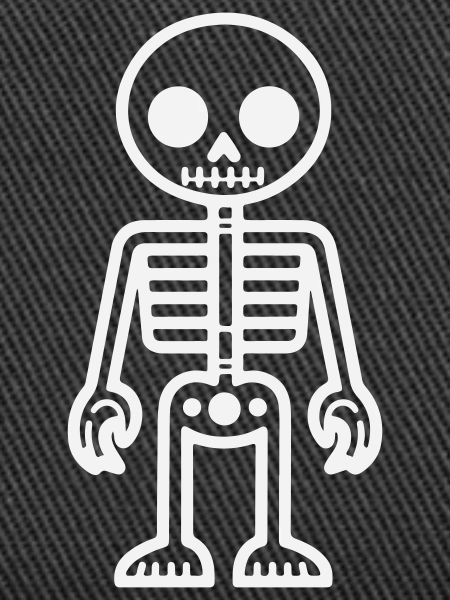 Retro-style skeleton design