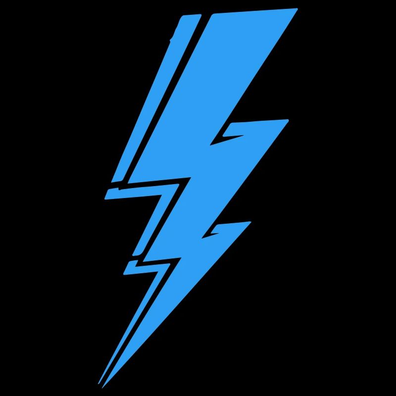 Éclair en bleu moderne