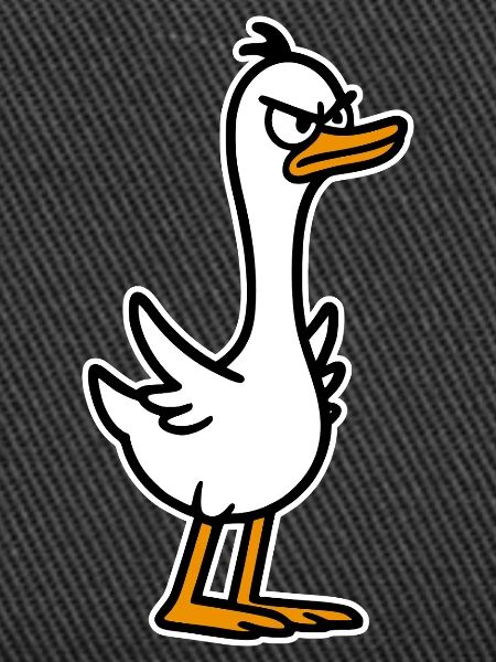Angry goose