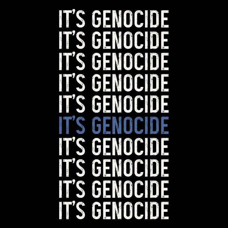 Phrase typographique Génocide répété