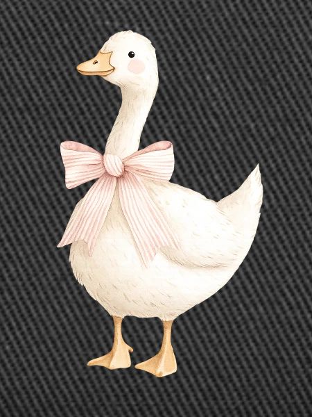 Duck with pink bow