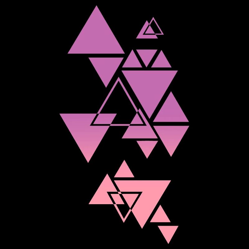 Gradient Triangle Pattern Pink