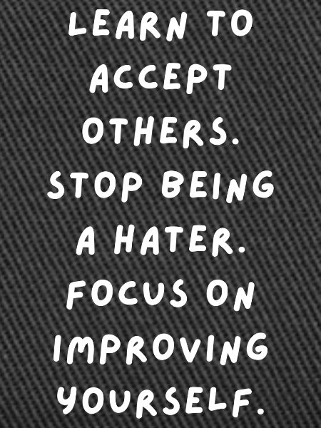 Learning acceptance, self-improvement
