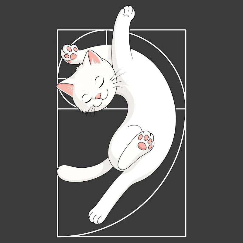 Fibonacci-Spirale Katze