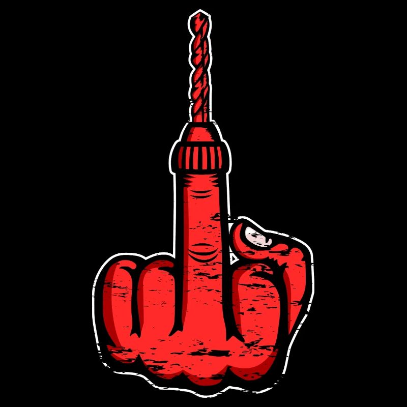 Middle Finger Stingerfinger Drill Design Red