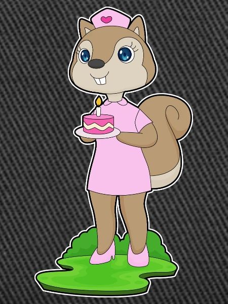 Squirrel Birthday Nurse