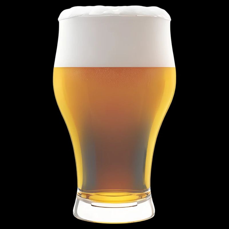 Beer gradient glass with foam
