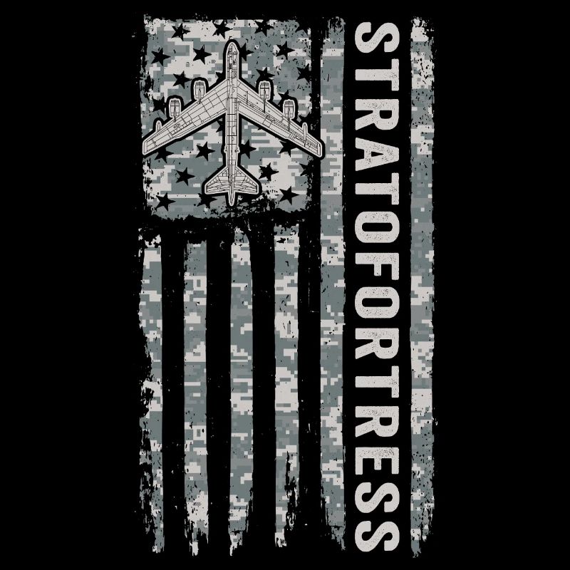 B52 Stratofortress Drapeau américain Goudron militaire