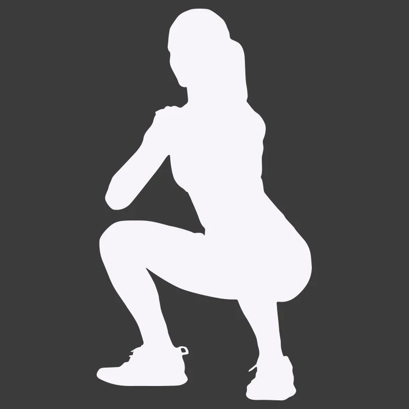 Frau Silhouette Squat