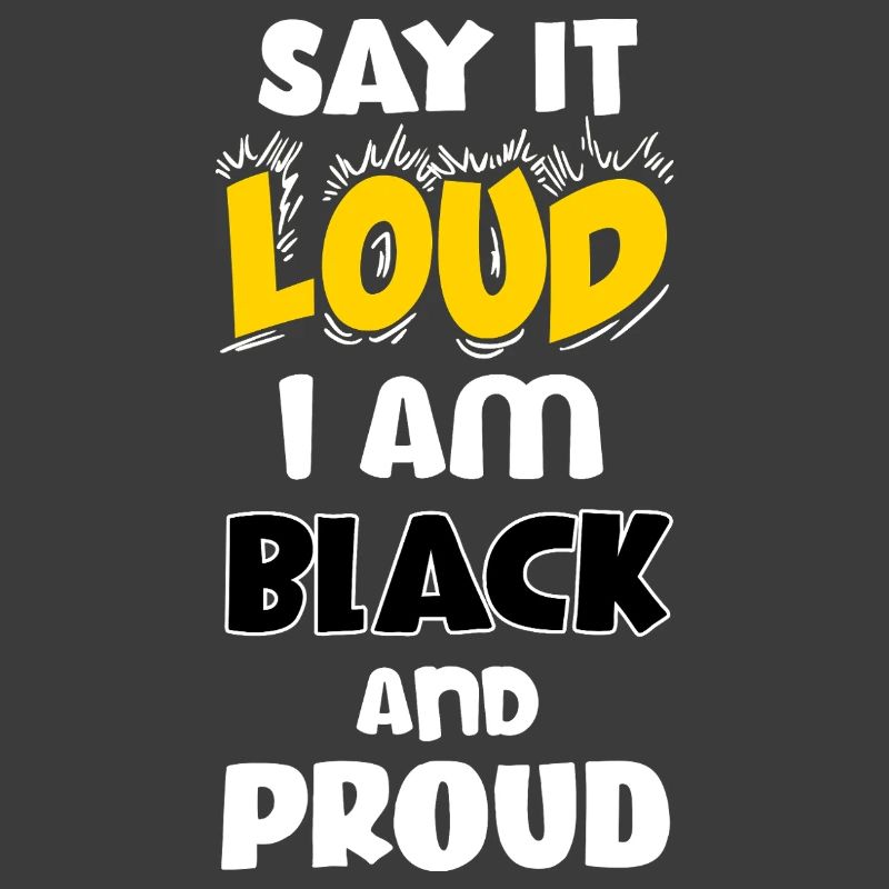 Loud Black Bold Statement Empowerment Design