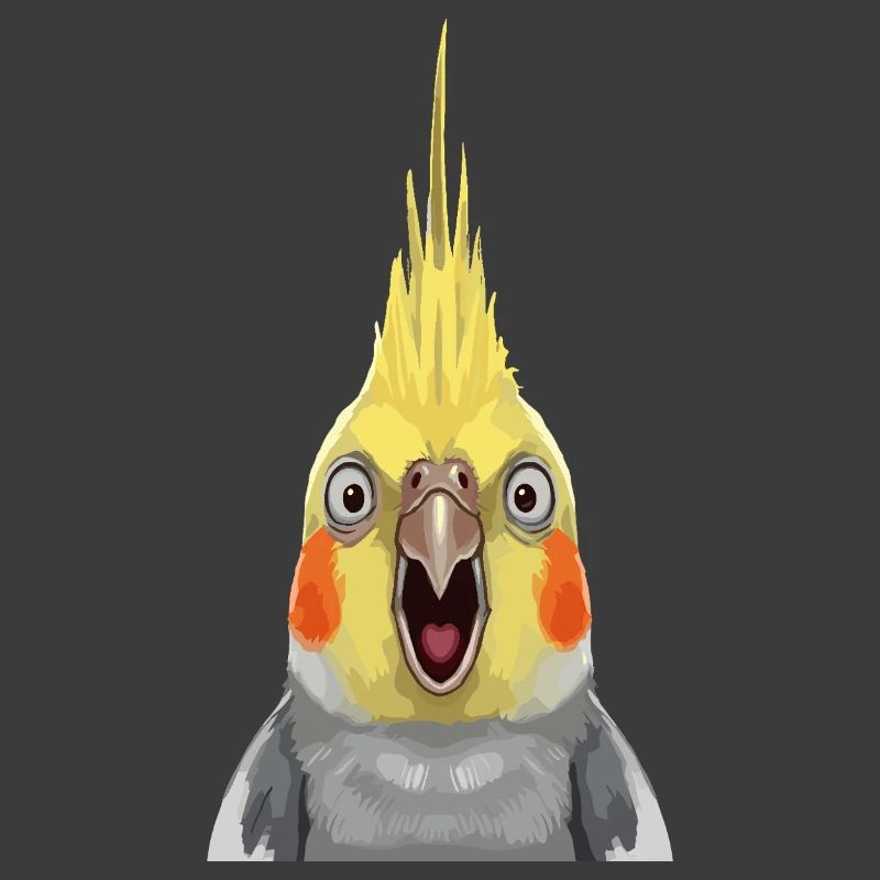 Estampe pop expressive de calopsitte