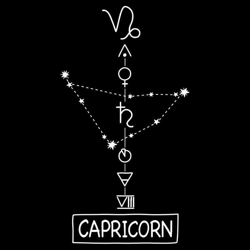 Capricorn - Steinbock Sternzeichen - weiss