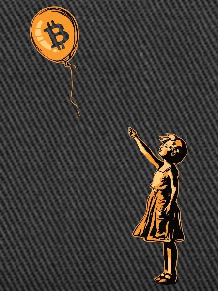 Fille Ballon Bitcoin