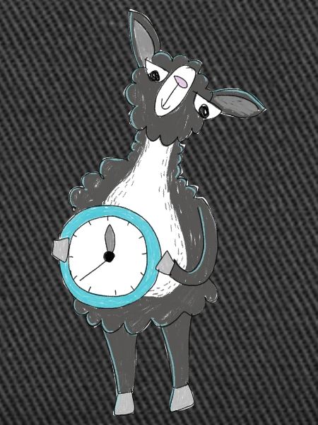 Llama with Clock