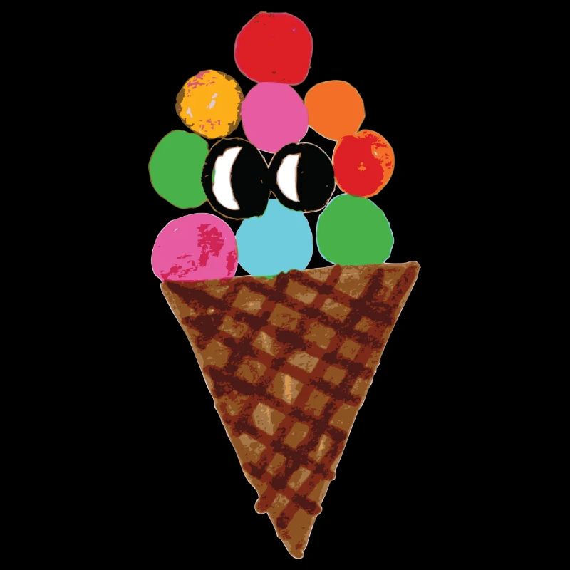 Bunte Eistüte Pop Art