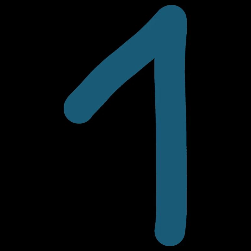 1 Nummer eins Zahl Geburtstag