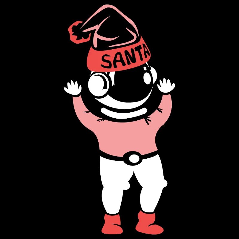 Père Noël Astronaute Astronaute Espace Graphique