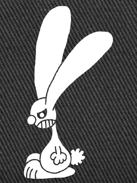 Lapin blanc grognon